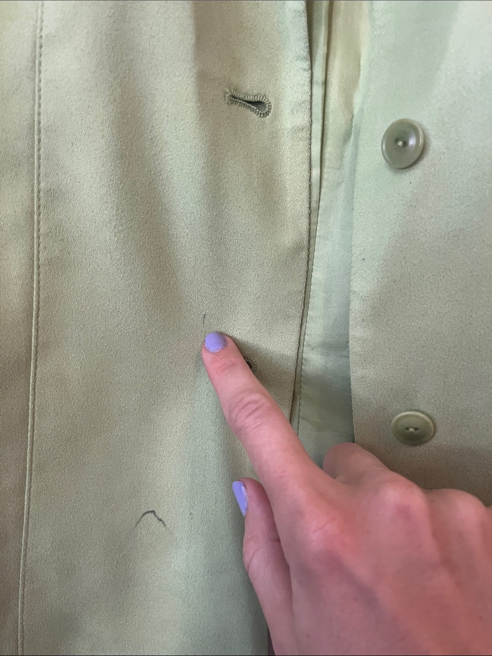 Talbots Light Green Tailored Button-Front Jacket - Picture 6 of 10